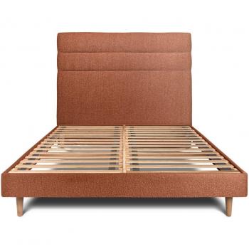 Rósea Cama 140x190 cm con Cabecero Líneas y Rizo