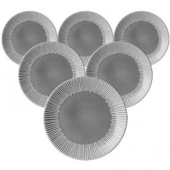 Ritzenhoff & Breker Bandetteller – 6er Set, 21 cm, Grau