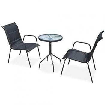 VidaXL Bistroset 3-TLG. Schwarz