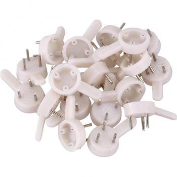 20 pcs small white heavy-duty picture frame hooks