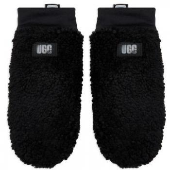 Mitten à pelage noir, logo W tape intégré – 21631 blc