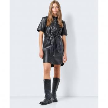 Noisy May NMANDY PU 2/4 SHIRTDRESS NOOS Kleid für Damen schwarz