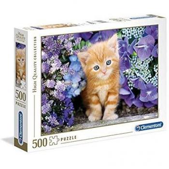 Puzzle Adultes Chat Roux Fleuriste – 500 pièces