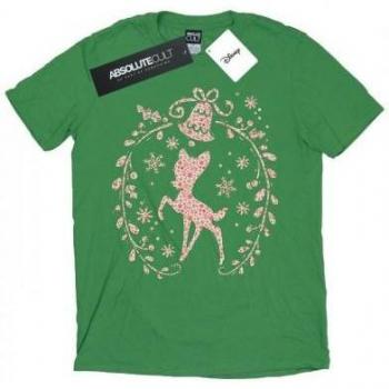 Disney Women's Bambi Christmas Wreath Cotton T-Shirt
