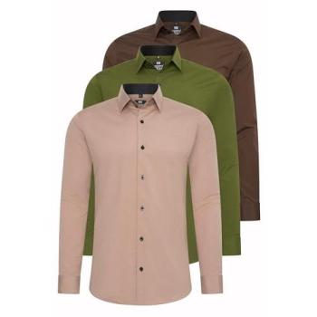 Langarmhemd “Rusty Neal” Herren XL – Mehrfarbiges Design – 60/37/3 % Baumwolle/Polyester/Elasthan