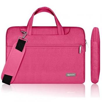13.3-14 Inch Multi-functional Polyester Fabric Laptop Shoulder Bag by Qishare with Adjustable Shoulder Strap and Suppressible Handle