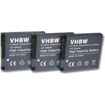 Vhbw PowerShot Akku 600 mAh Li-Ion