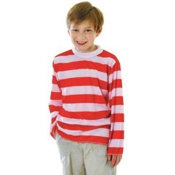 Haut à Rayures pour Enfants Rouge et Blanc Bristol Novelty