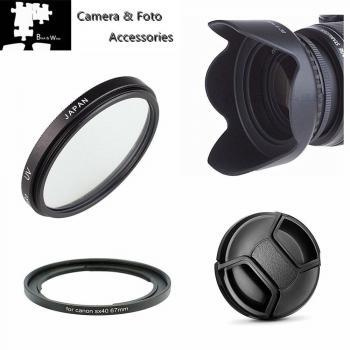 Filtro UV 67mm para Canon Powershot SX70 SX50 SX40 SX530 SX540 HS con anillo adaptador