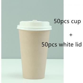 Taza de Café Tapa Plástica 500ml Descartable