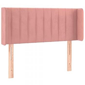 Línea de descanso terciopelo rosa 93x16x78 cm