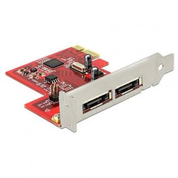Delock PCIe x1 SATA 6Gb/s 2X extern eSATA mit RAID Low Profile Form Faktor
