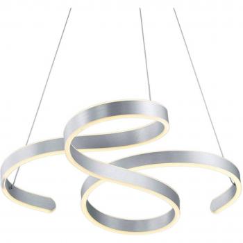 Lámpara Colgante FRANK 3 Niveles LED 52W en Acero y Aluminio Cepillado