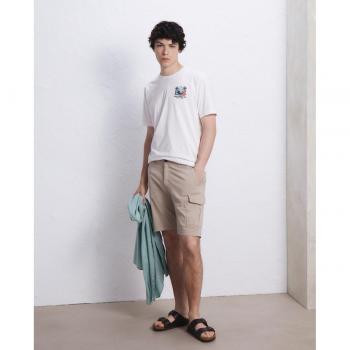 Bermuda de Algodón Stretch para Hombre Easy Wear con Múltiples Bolsillos