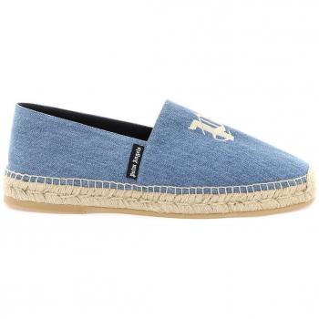 Blue Logo Embroidered Denim Espadrilles – Palm Angels 7UK