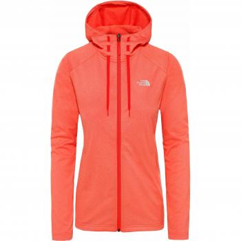 Veste à Capuche Femme The North Face Tech Mezzaluna, Orange Radiant White Heather, Taille XS, Modèle 2019