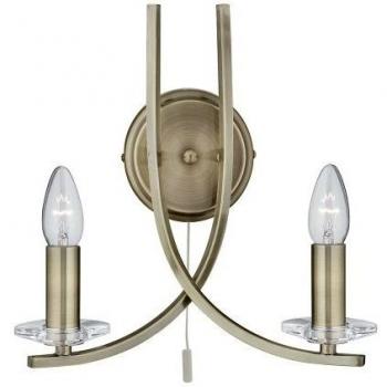 Netlighting Ascona 2 Light Indoor Glass Candle Wall Light