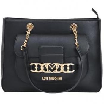 Love Moschino Women's Black Shoulder Bag with Zip Closure