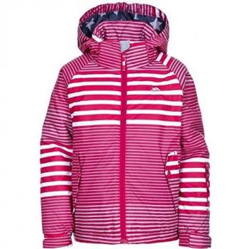 Trespass Oakle 11-12 Jahre Winterjacke – Gepolsterte, wasserdichte Skijacke mit Skipass-Tasche in Grau