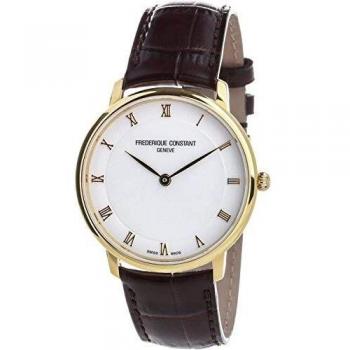 Frederique Constant Men's Sophisticated Analogue Quartz Watch with Leather Strap FC-200RS5S35