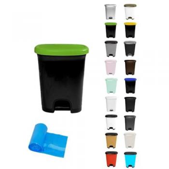 Cubo de reciclaje con pedal y bolsas incluidas