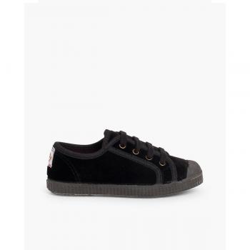 Zapatillas de niño terciopelo con cordones