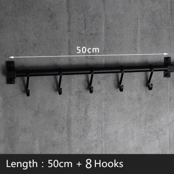 Black Aluminum Bathroom Hook Rack