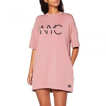 Superdry Boyfriend T-Shirt Dress, Rosa (Smoke Rose L6Y), L