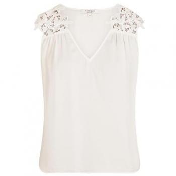 Top Morgan Bracciere 251-OJIO in Bianco Regular Fit