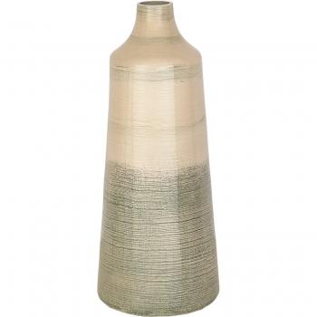 Jarrón de vidrio color crema y gris – Modelo HM2723114