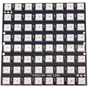 Matriz LED 8×8 WS2812 – 64 luces RGB 5050 con placa de control full-color para Arduino