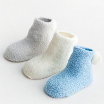Set de calcetines de bebé 0-3 años, 3 piezas de lana de coral