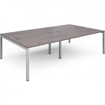Grey Connex Twin Desk with Drawers