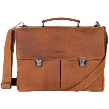 DSTRCT Cognac Leather 15.6 Work Tote