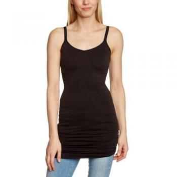 PIECES Singlet Largo sin Mangas, Negro, Talla L/XL para Mujer
