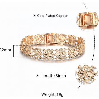 Bracelet en or rose 585 femme homme fille style 4
