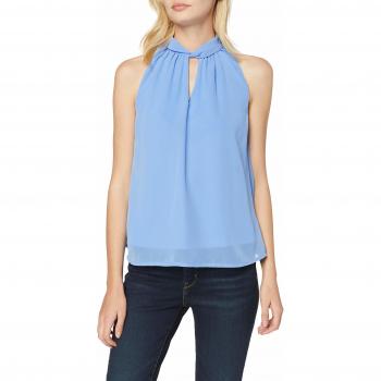 Top de Cuello Alto Vero Moda VMLINE S/L, Camiseta sin Mangas Mujer, Azul Granada Sky, Talla 36