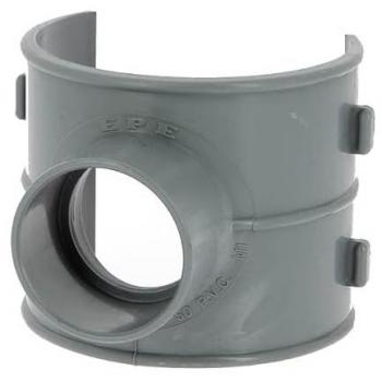 Selle PVC 90° de branchement Ø100-125 sortie Ø50