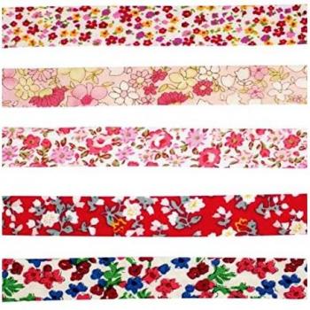 Biais polyester 2 cm x 5 m gris clair x 5 pcs
