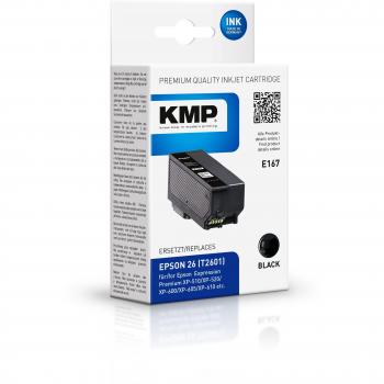 KMP E167 schwarz Tintenpatrone ersetzt Epson Expression Premium 26 (T2601)