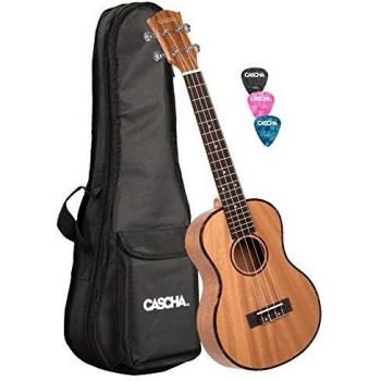 Cascha Ukulele Cascha HH2048 Premium Tenor Ukulele Set, inkl. Tasche und 3 Plektren