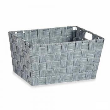 Cestino Grigio 5L in Stoffa Intrecciata