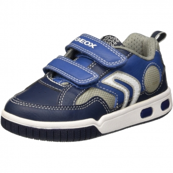 Geox JR Gregg B, Baskets Garçon, Bleu (NAVY/GREYC0661), 31 EU