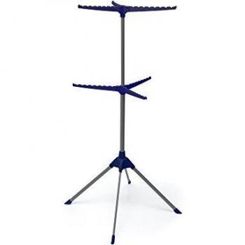 Addis 516458 Six‑Arm Ironing Tidy and Airer – Steel, Silver/Blue