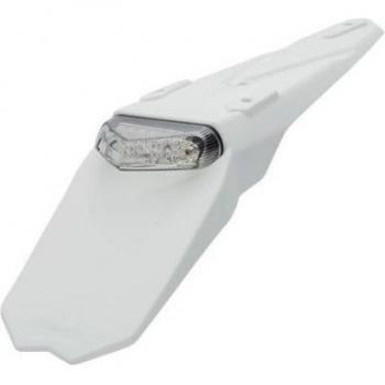 Garde-boues arrière Circuit Equipment Mantis Enduro avec support de plaque d’immatriculation LED blanc transparent