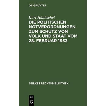 Vitalsource Technologies, Inc. Die Politischen Notverordnungen zum Schutz von Volk und Staat vom 28. Februar 1933
