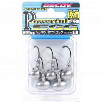 Decoy VJ-70 Football Jighead Hook 2/0, 1/2 oz