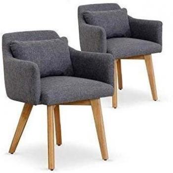 Lot de 2 fauteuils Gybson scandinaves gris clair