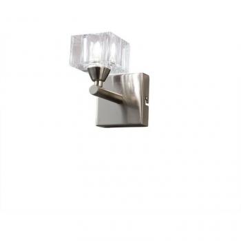 Mantra Cuadrax lampada da muro 1 luce G9, nichel satinato