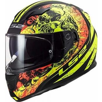 Motorradhelm LS2 FF320 Stream Evo Throne – Black-HV Gelb, XL